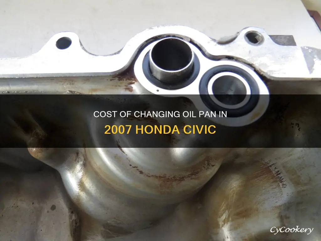 how much to change oil pan civic honda 2007