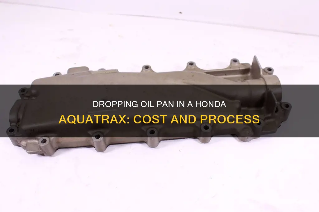 how much to drop oil pan in a honda aquatrax