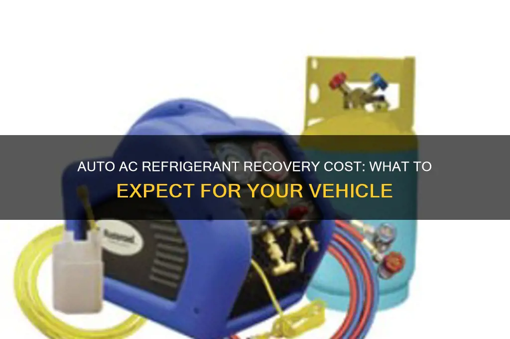 how much to have auto ac refrigerant recovery