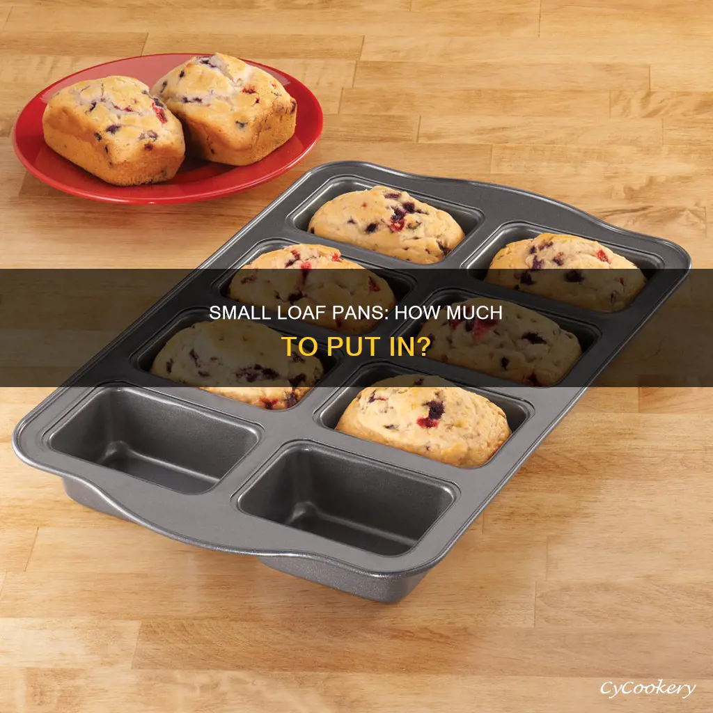 how much to put in small loaf pans