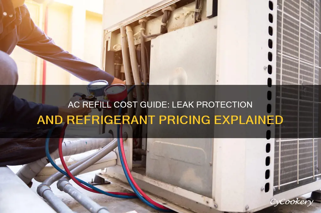 how much to refill ac refrigerant plus leak protect