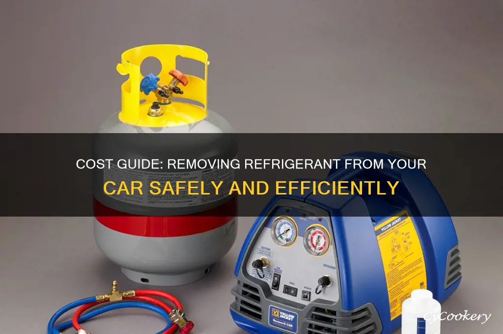 how much to remove refrigerent from car