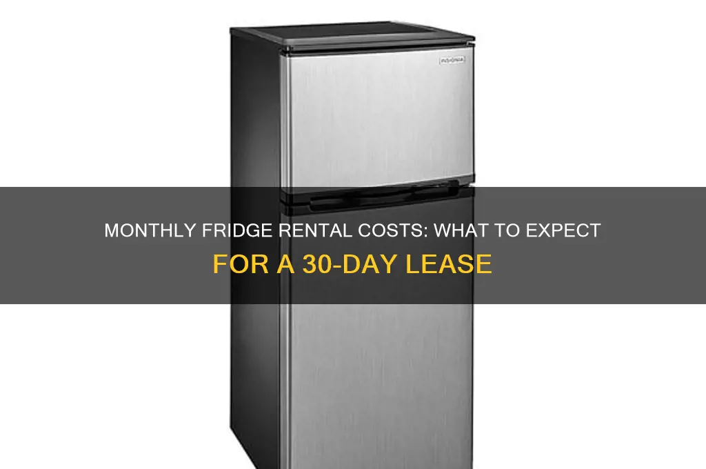 how much to rent a refrigerator for 1 month