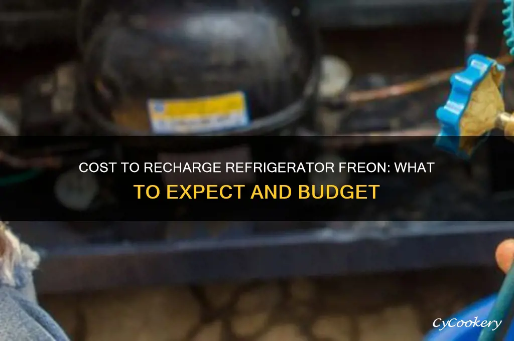 how much to replace freon in refrigerator