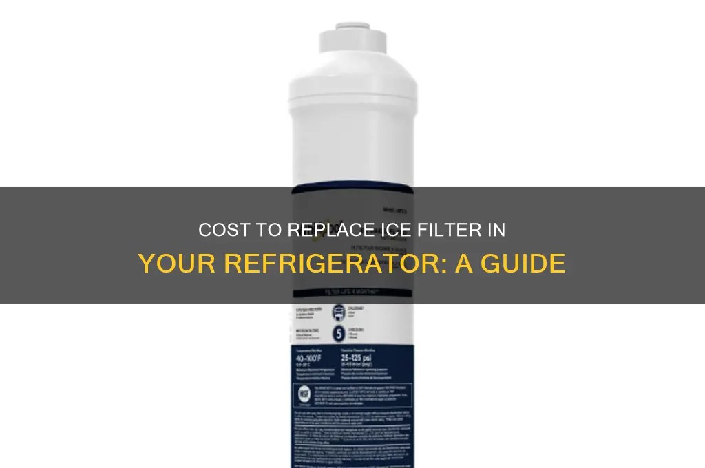 how much to replace ice filter in refrigerator