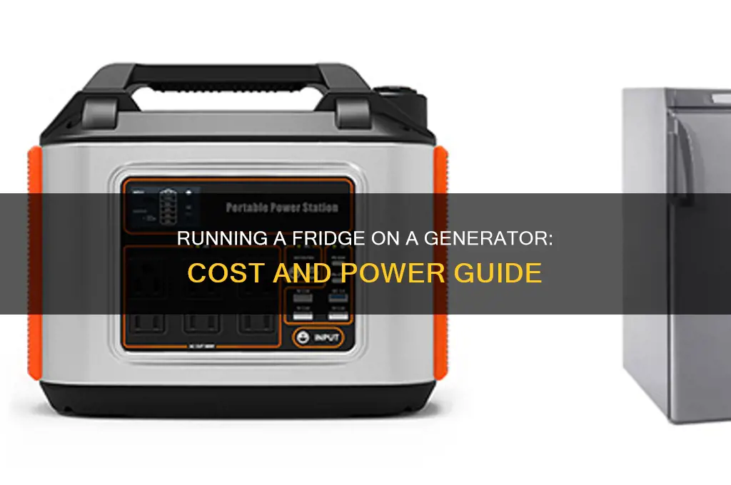 how much to run a refrigerator on a generator