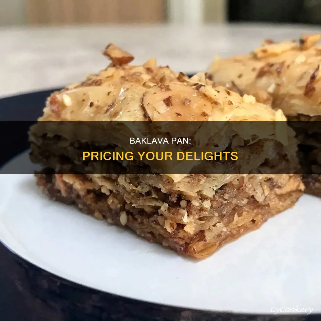 how much to sell baklava 8x8 pan