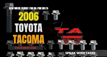 Torque Specifications for 2006 Toyota Tacoma Oil Pan Bolts