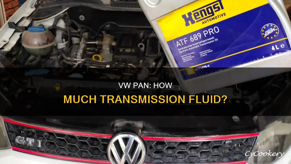 how much transmissuin fluid in pan 2008 vw