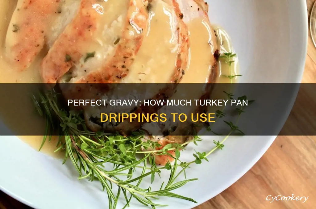 how much turkey pan drippings do you use in gravy