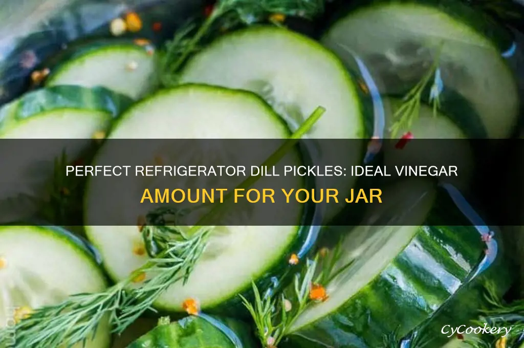how much vinegar in jar for refrigerator dill