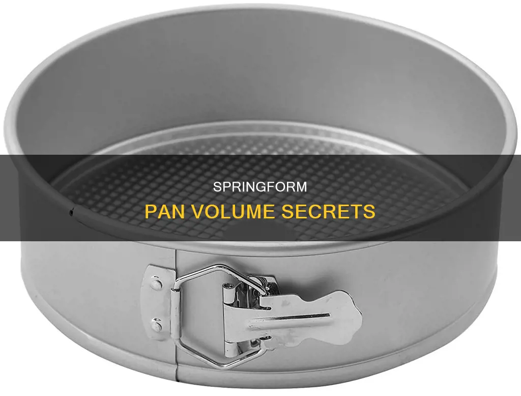 how much volume a 9 inch springform pan takes up