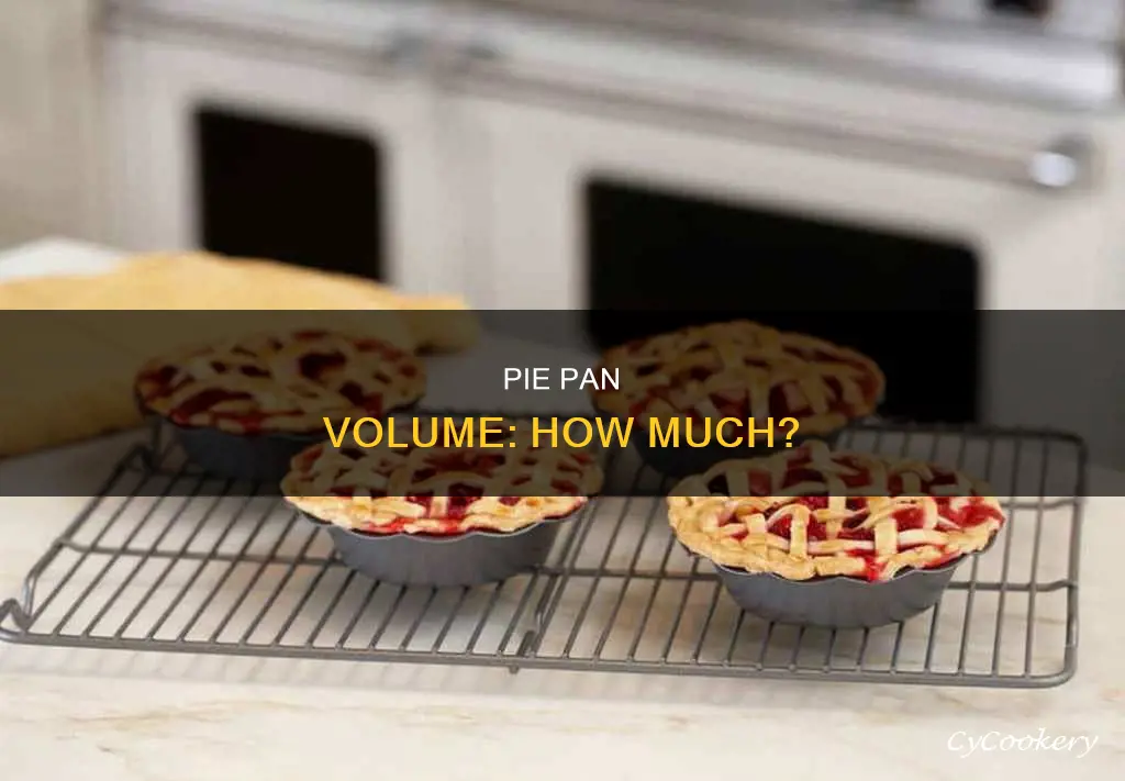 how much volume in a 9 inch pie pan