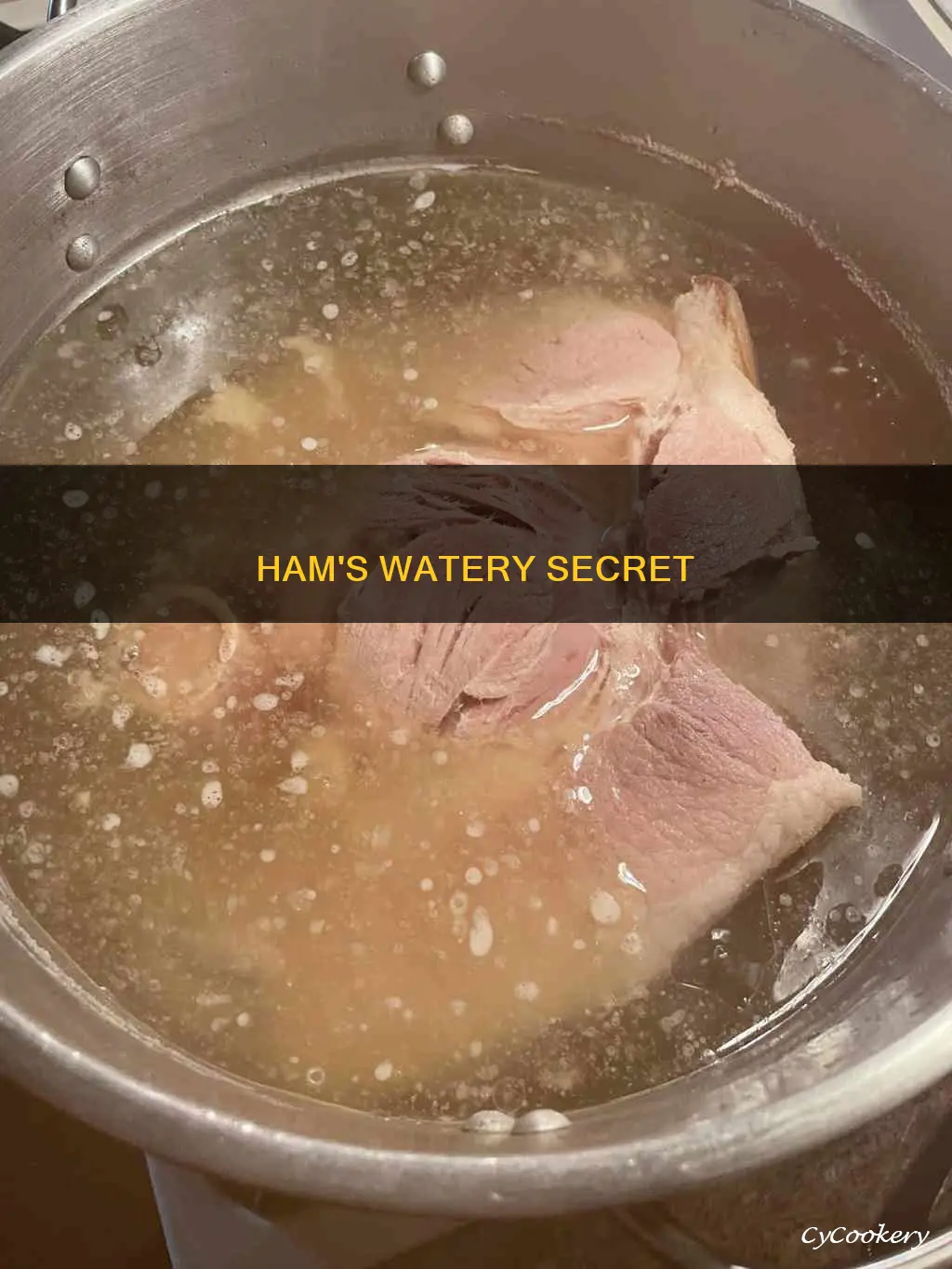 how much water do hams leave in pan