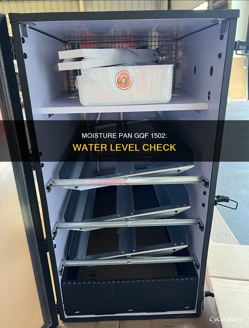 how much water in moisture pan gqf 1502