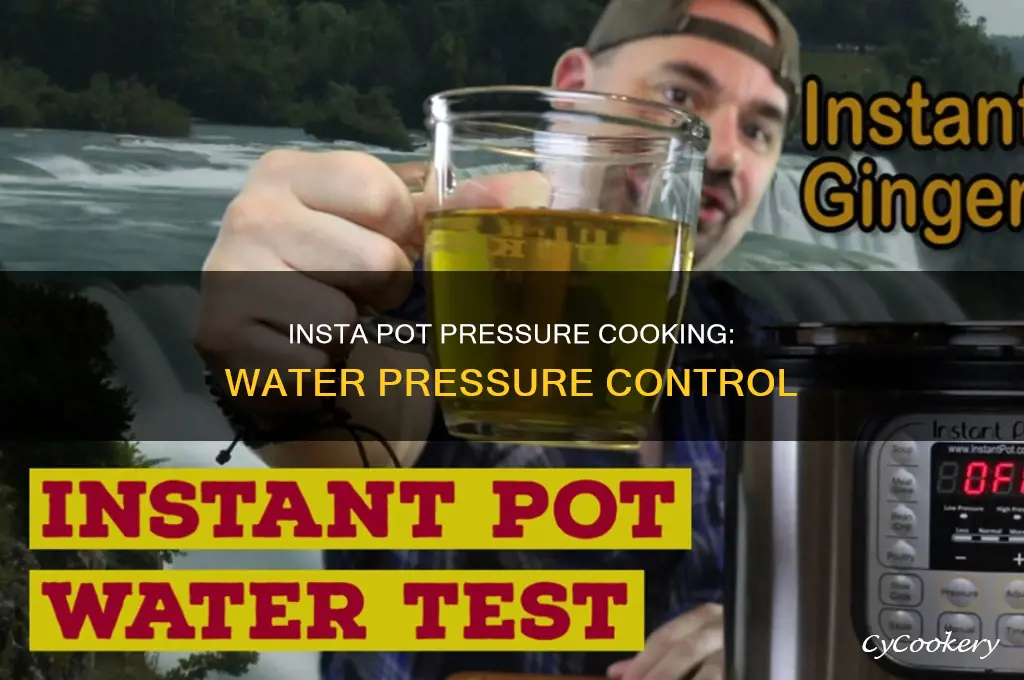 how much water pressure cook insta pot