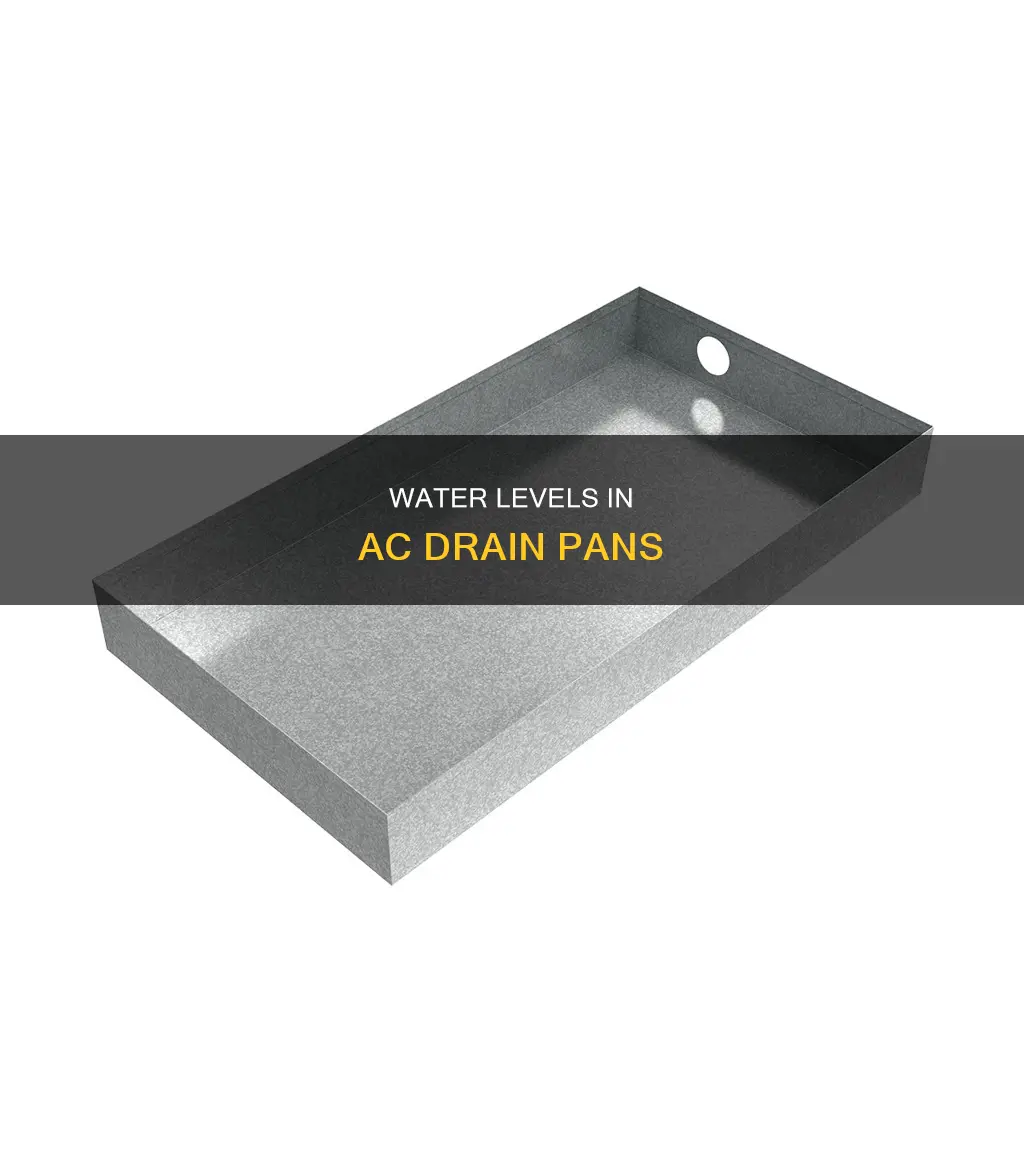 how much water should be in ac drain pan