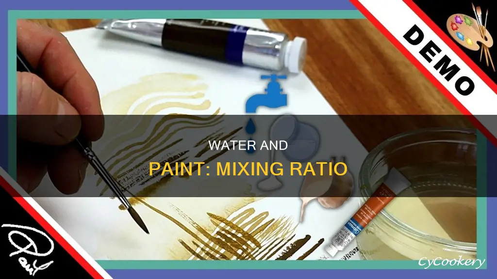 how much water to add to pan paint