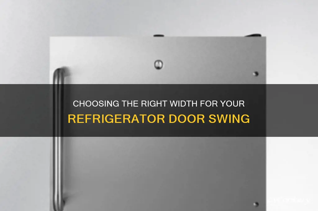 how much width for a refrigerator door swing