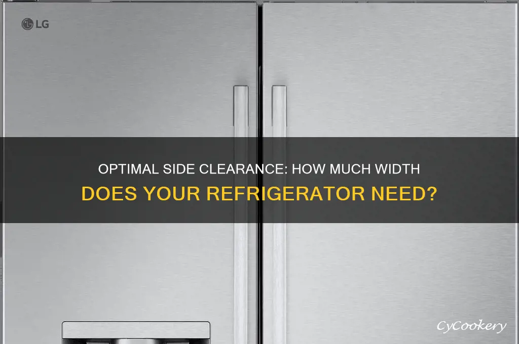 how much width on sides of refrigerator