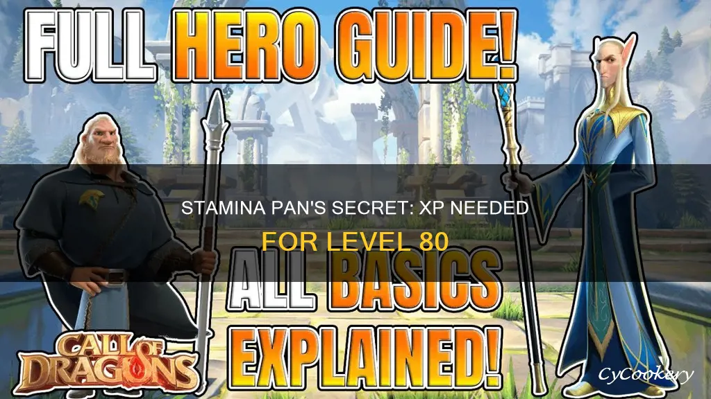 how much xp for 80 stamina pans secret adventure