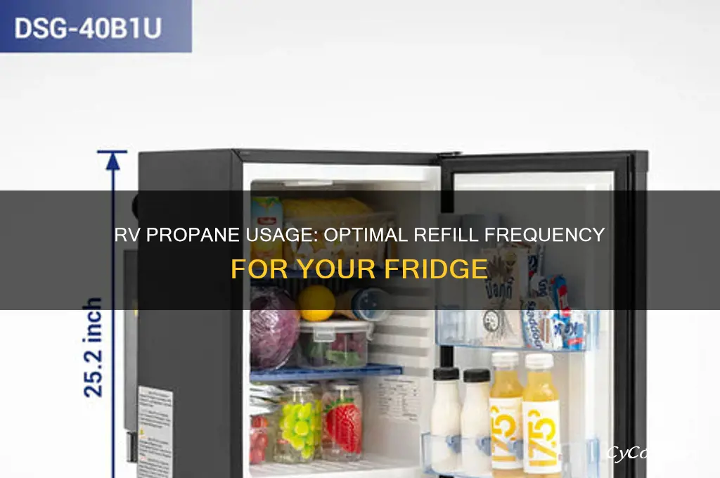 how often to fill rv propane for refrigerator