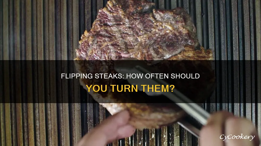 how often to flip steak on pan