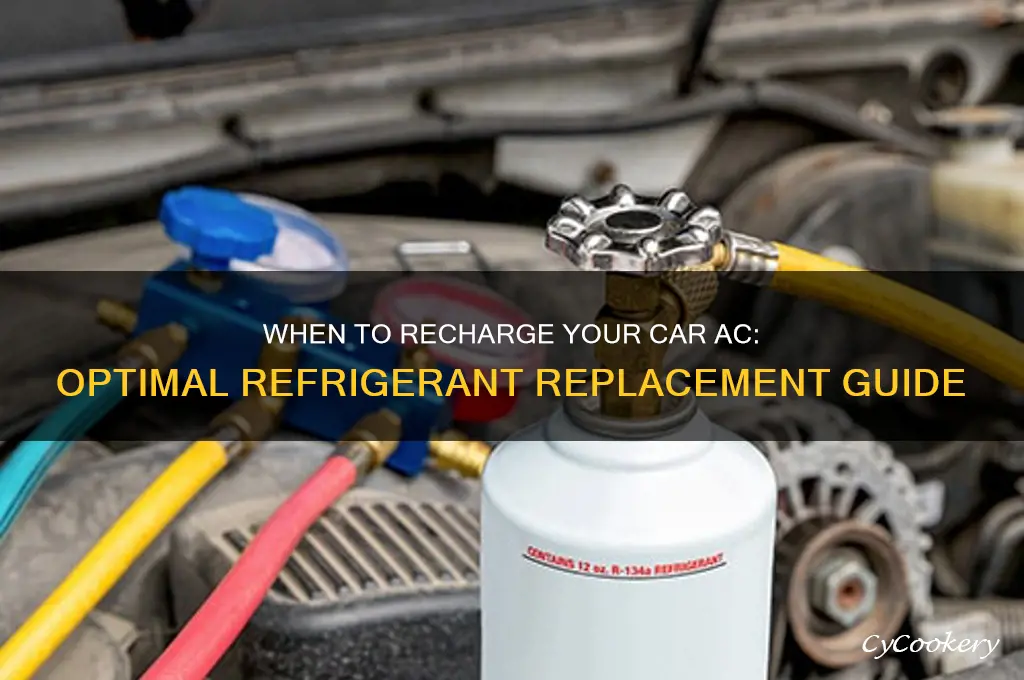 how often to replace car ac refrigerant