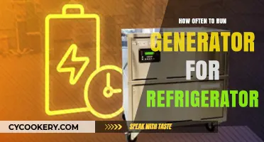 Optimal Generator Run Time for Refrigerator Power Backup