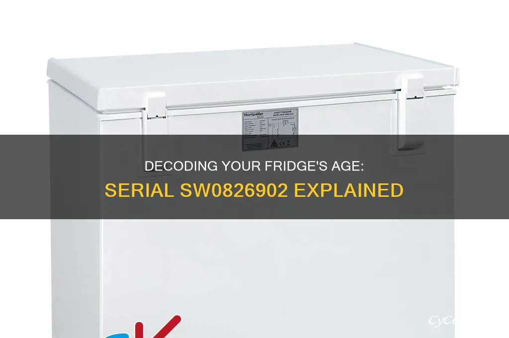 how old is our refrigerator serial sw0826902