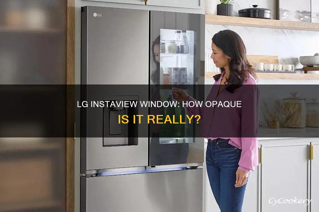 how opaque is the instaview window on lg refrigerator