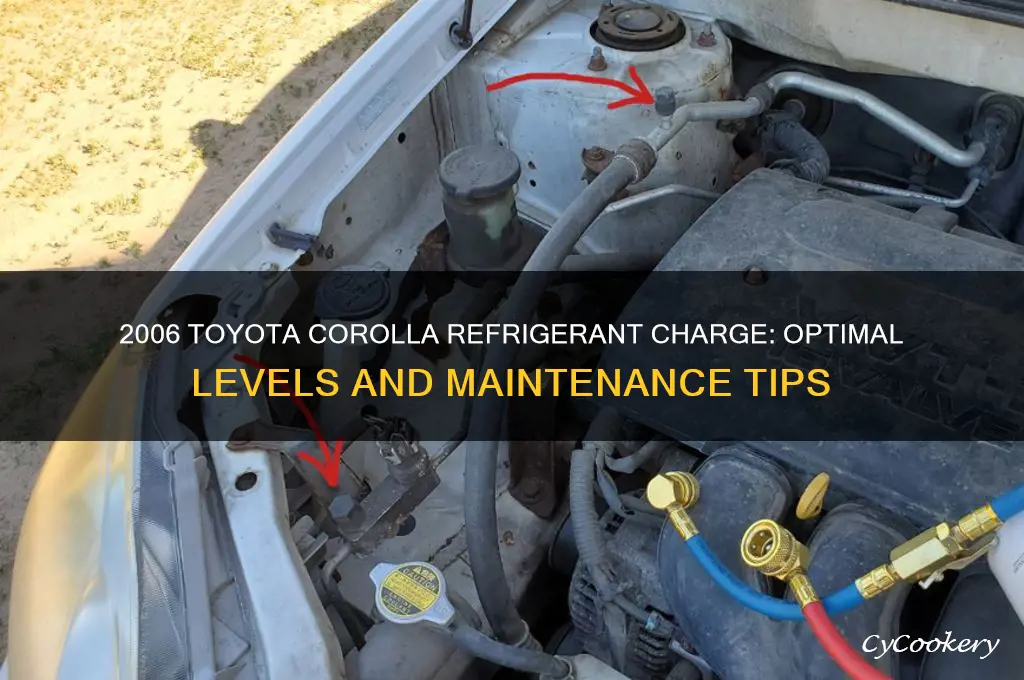 how refrigerant charge does a 2006 toyota corolla