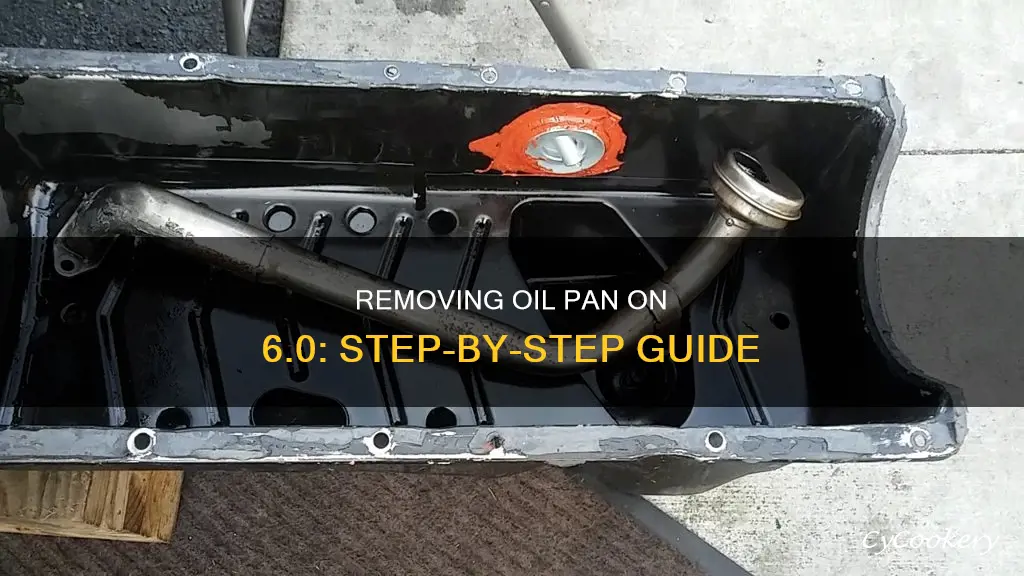 how remove oil pan on 6 0