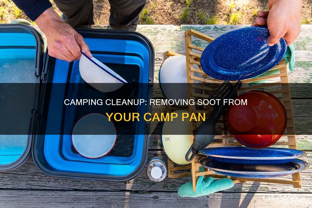 how remove soot from camp pan