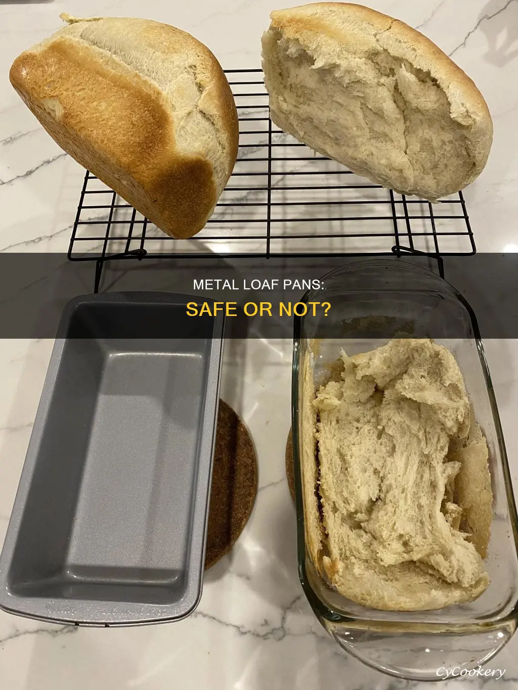 how safe are metal loaf pan vs glass