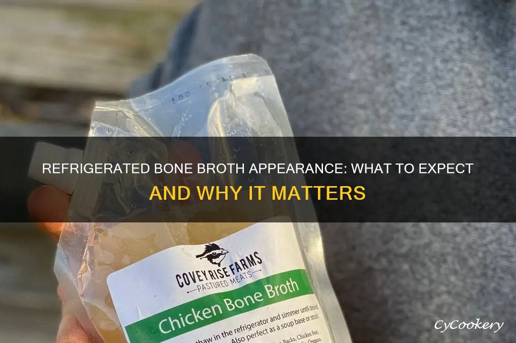 how should bone broth look like when refrigerated