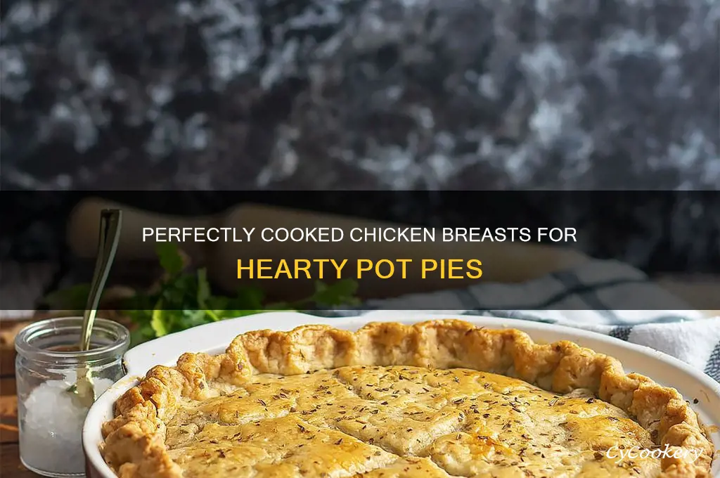 how should I cook chicken breasts for chicken pot pie