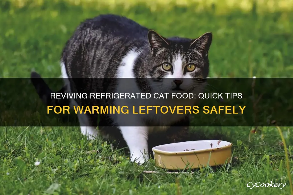 how should i warm up leftover refrigerated canned cat food