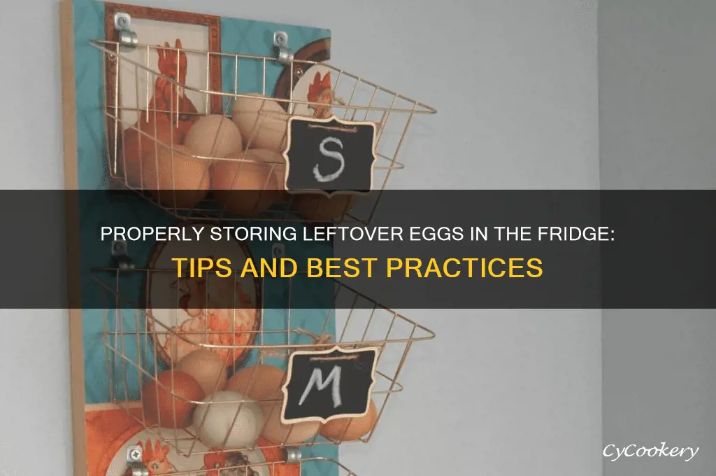 how should leftovers eggs be stored in the refrigerator