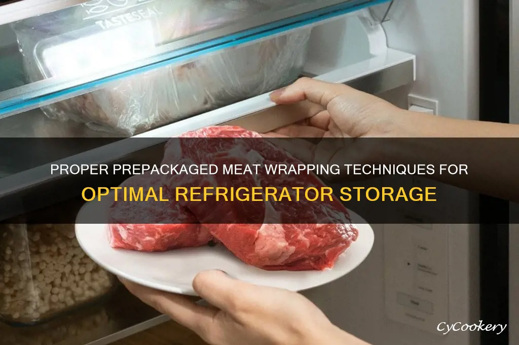 how should prepackaged meat be wrapped for refrigerator storage