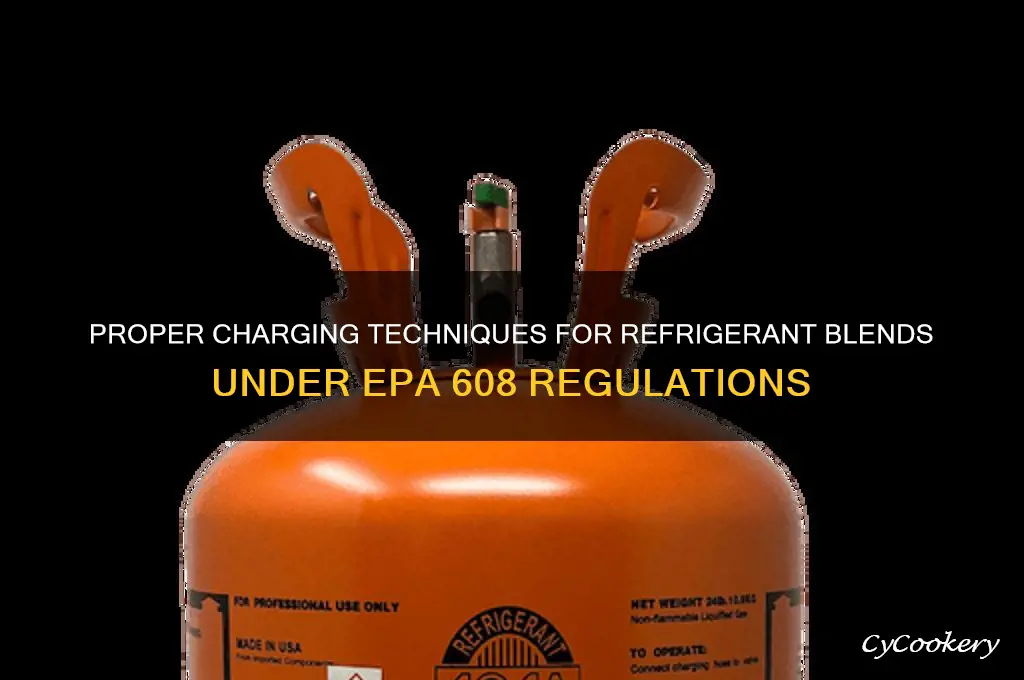 how should refrigerant blends be charged 608