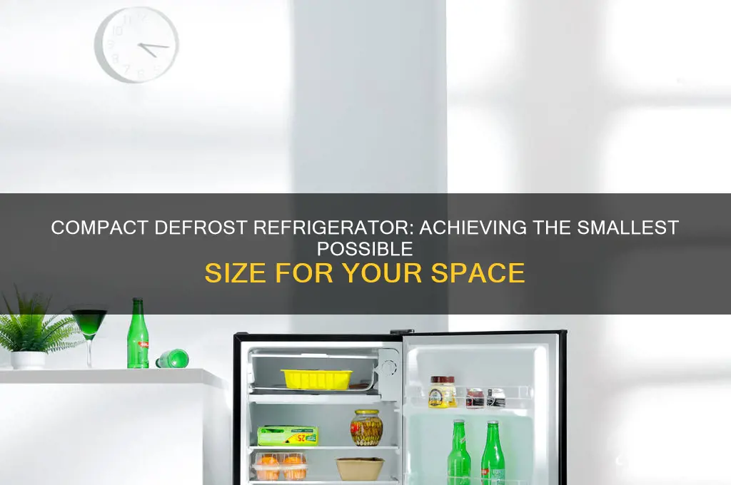 how small can i get a defrost refrigerator