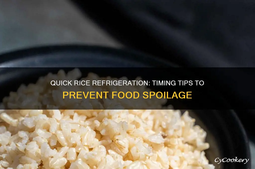 how soon after cooking should rice be refrigerated