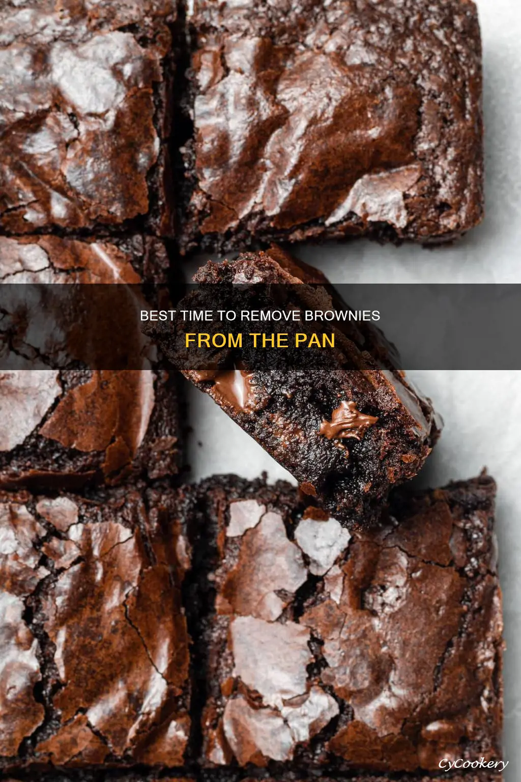 how soon take brownies out of pan