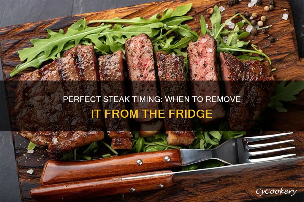 how soon to pull steak out of refrigerator