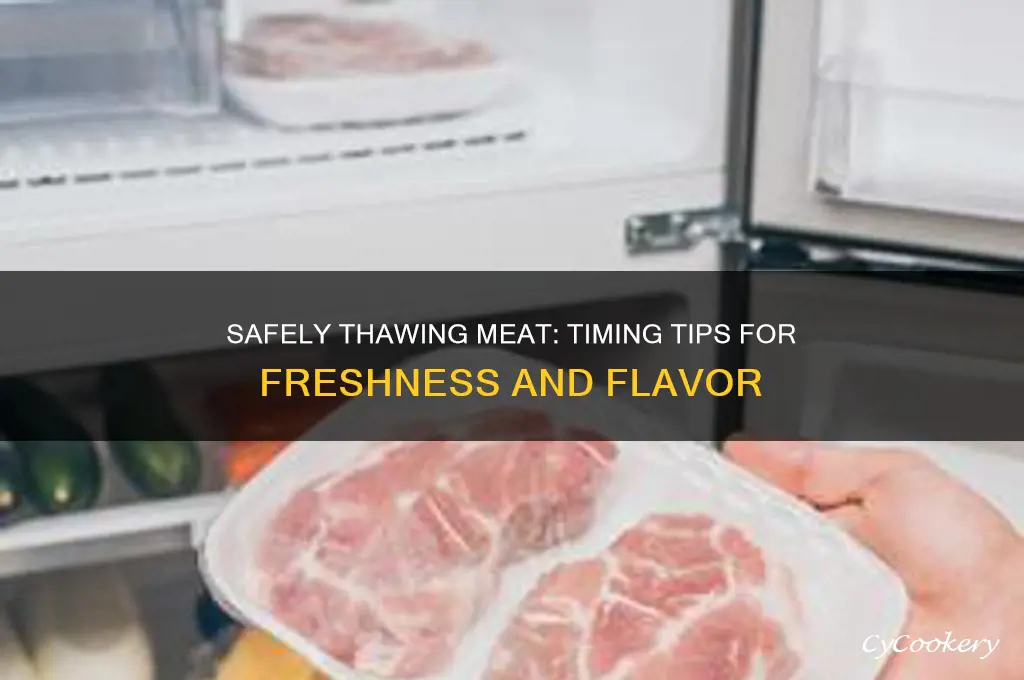 how soon to take meat out of refrigerator