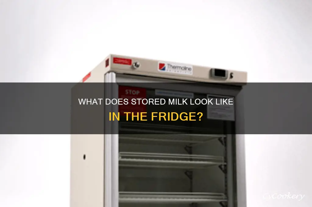 how stored milk in refrigerator look like