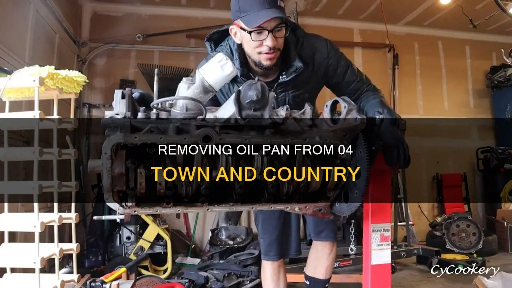 how t remove oil pan from 04 town and country