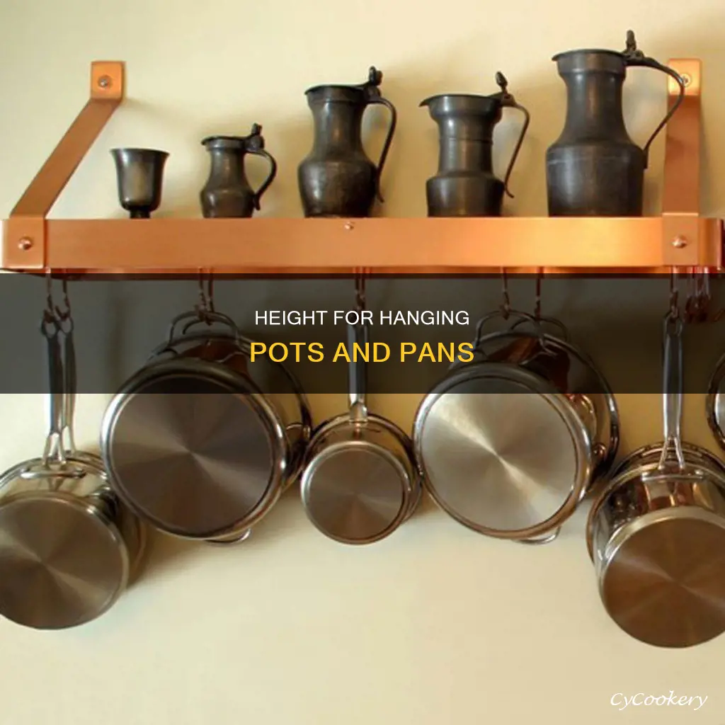 how tall for hanging pots and pans