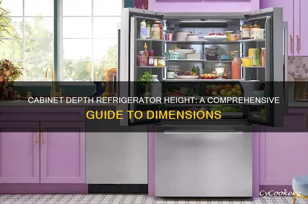 how tall is a cabinet depth refrigerator